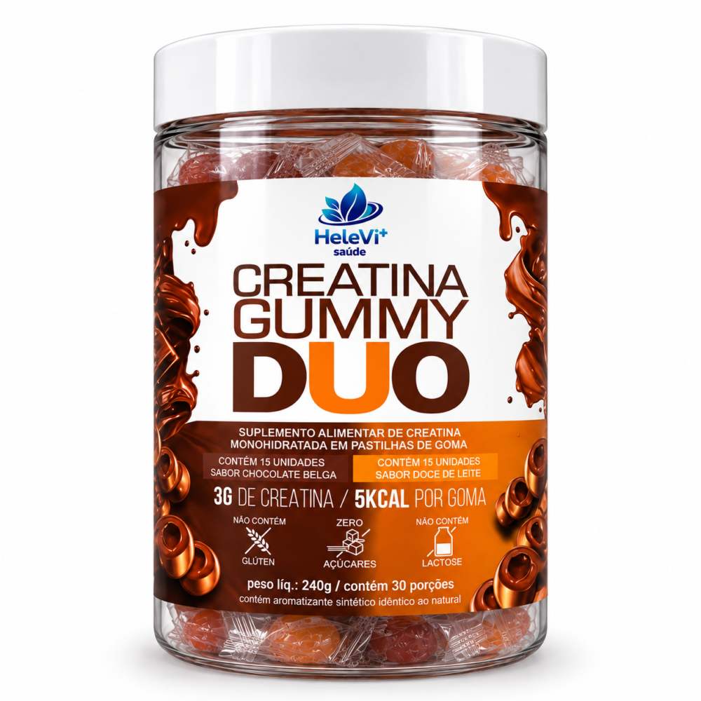 Creatina Gummies – DUO (Chocolate Belga e Doce de Leite)